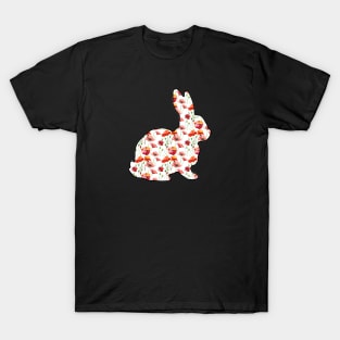 Watercolor Poppy Show Rabbit - NOT FOR RESALE WITHOUT PERMISSION T-Shirt